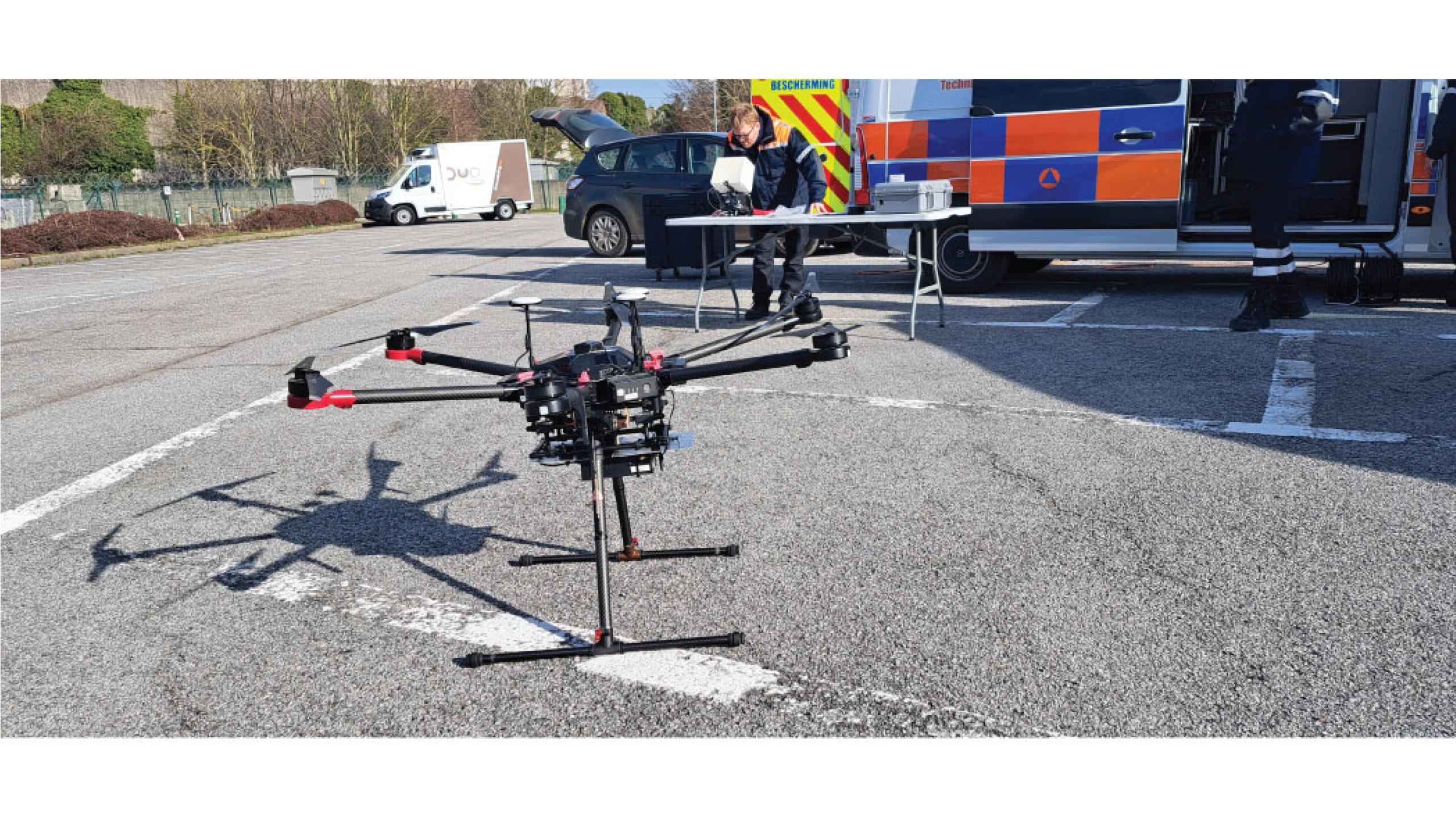 Drone die werd ingezet tijdens oefening Tihange
