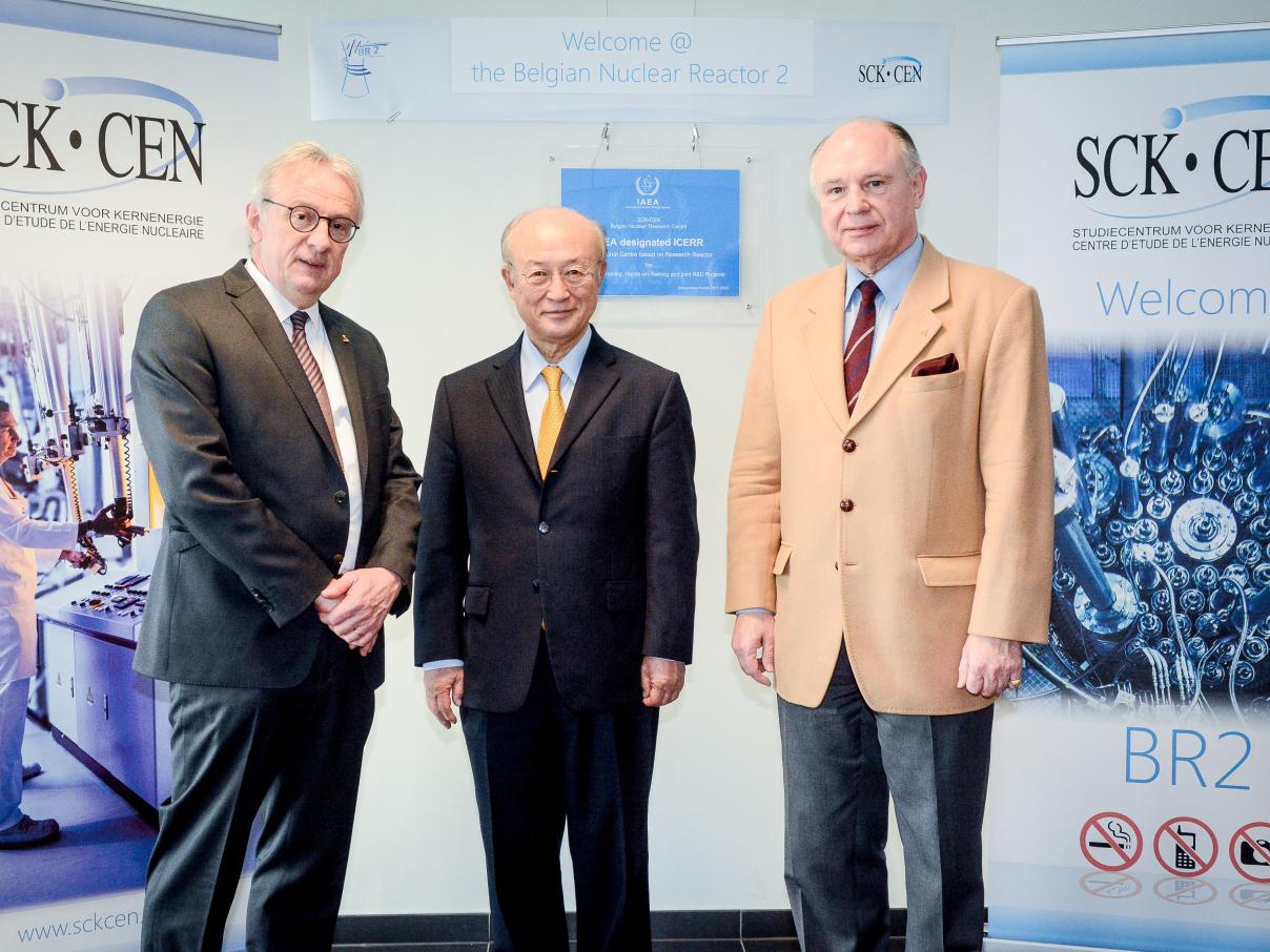 Bezoek Yukiya Amano IAEA - SCK CEN (2018)