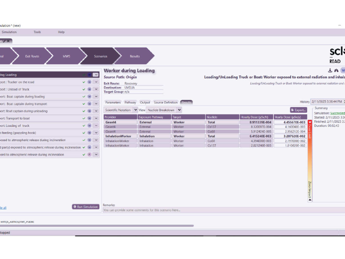Screenshot of RIAD tool