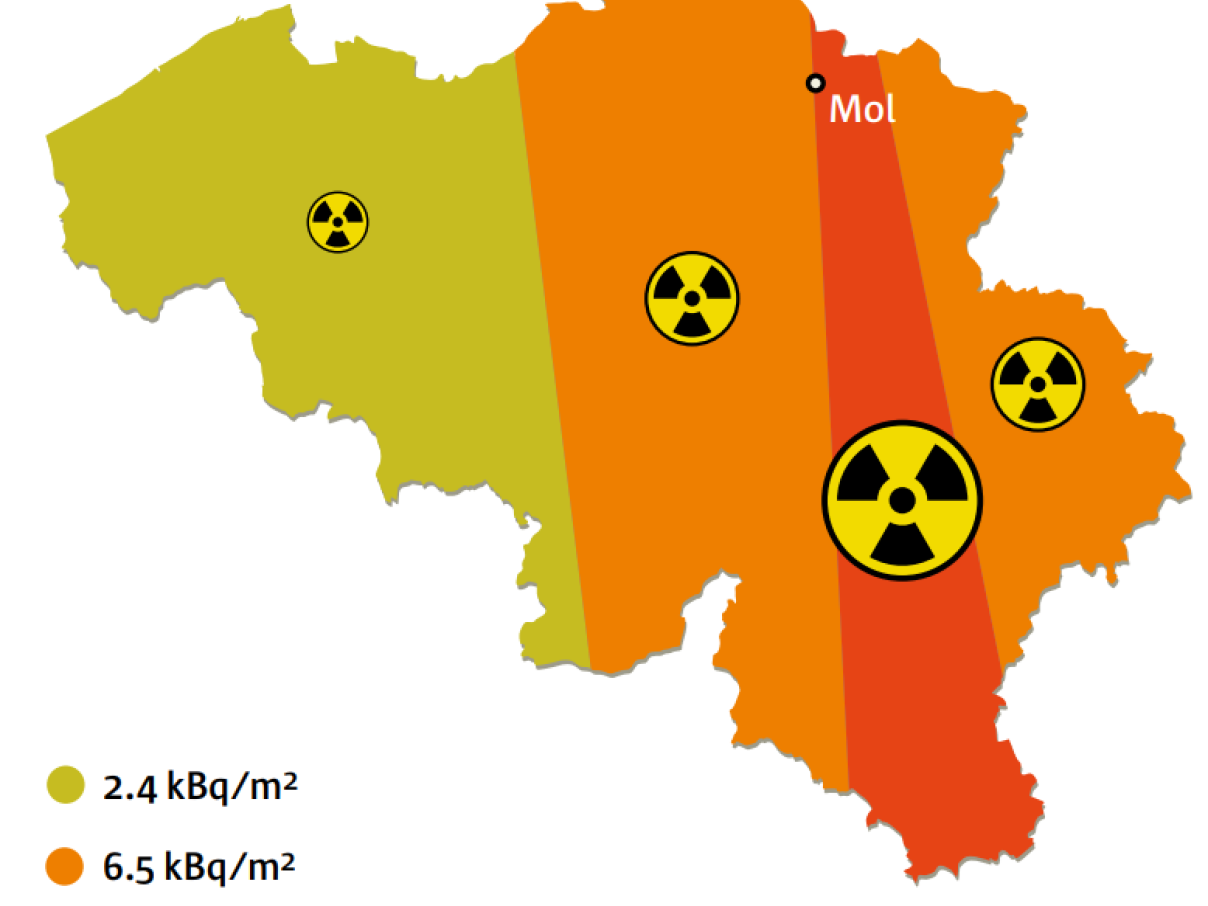 Tsjernobyl - distributie Cs en I in 1986