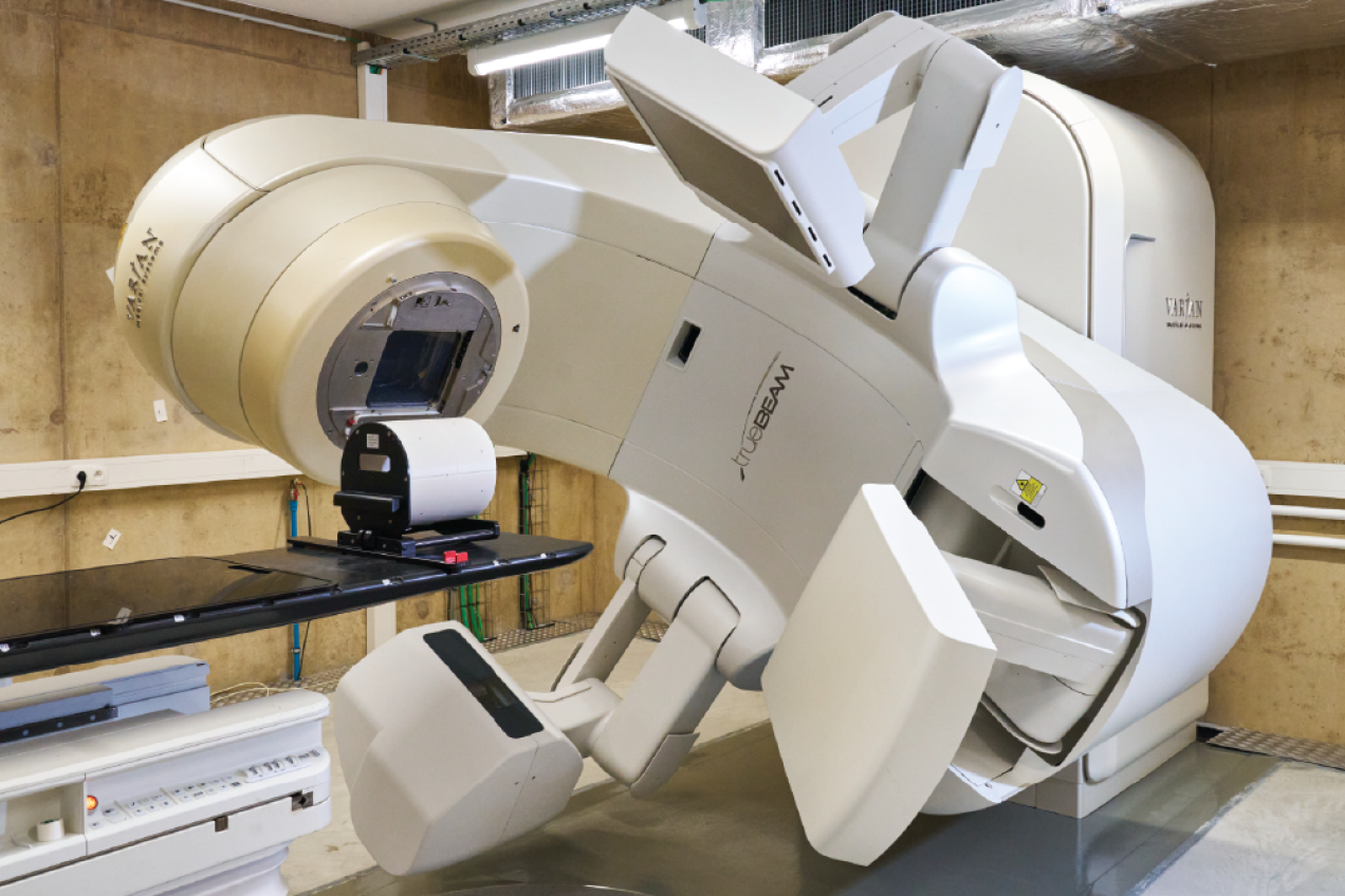 Linac accelerator in radiotherapy room LNK-building SCK CEN site